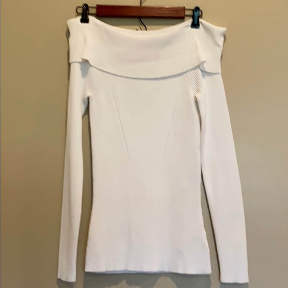 Michael Kors off shoulder white seawater